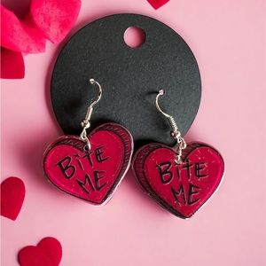 Valentine earrings !! ♥️♥️♥️ bite me